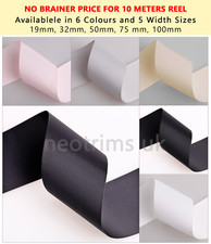 Grosgrain Ribbon 10 Meter Reel Double Sided 19mm 32mm 50mm 75mm 100mm Craft Sale