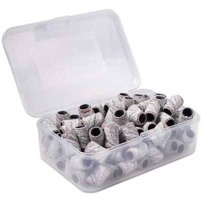 PANA 100 Pieces Nail Sanding Bands for Nail Drill Bits File (80 Grit, Zebra)