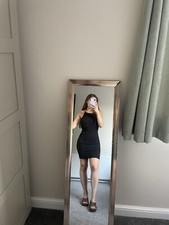 Black Midi Dress With Chains, Size 8