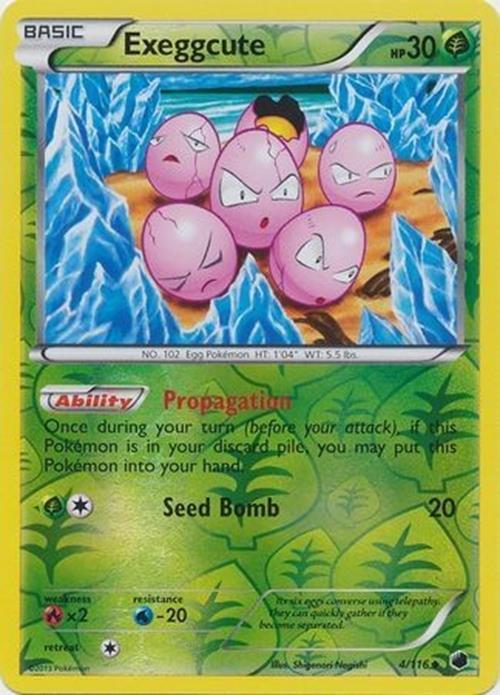 Exeggcute - 4/116 - Pokemon Plasma Freeze Uncommon Reverse Holo LP