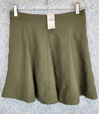 NWT American Eagle Army Green Olive A Line Elastic Skirt Size Small
