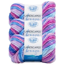 (3 Pack) Lion Brand Yarn 543-617H Landscapes Breeze Yarn, Coast