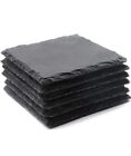 6 Pack Of Slate Drink Coasters 4" Square