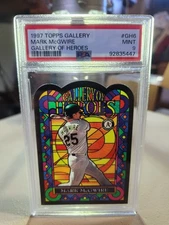 1997 Mark Mcgwire Topps Gallery Of Heroes PSA 9 Low Pop Rare Stained Glass Rare
