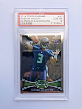2012 Topps Chrome Russell Wilson #40 RC Rookie Card PSA 10 #21502987. rookie card picture