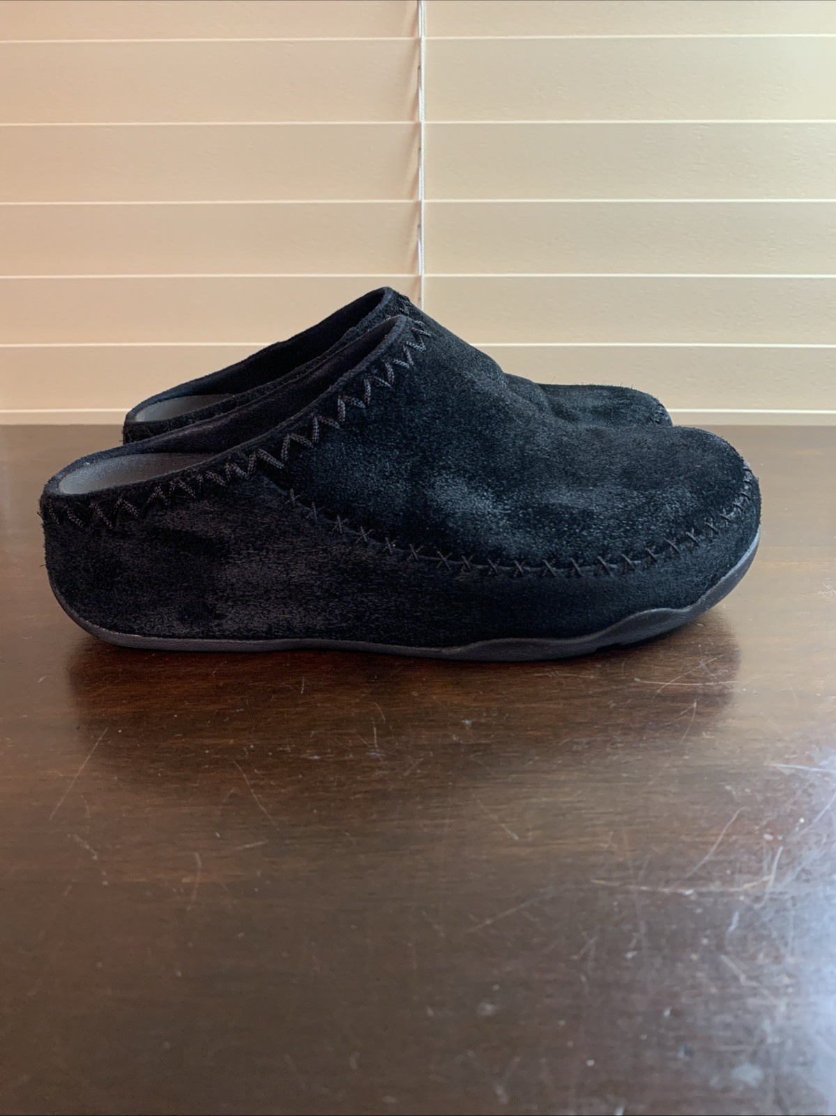 FITFLOP Clog Shoes Suede Black Size 6 Slides