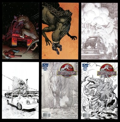 Jurassic Park RI Variant Comic Set 1-2-3-4-5 Lot Frank Miller Bernie Wrightson 