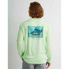 Huk Men's KC Tarpon Pursuit Performance Shirt Green Small NEW