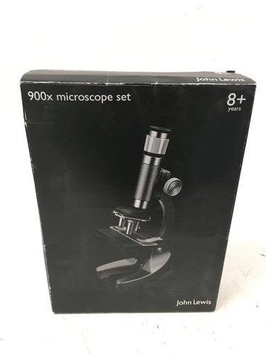 John Lewis 900x Mikroskop Set für Kinder Science Kit Alter 8+ fast komplettes Spielzeug