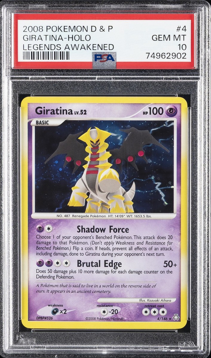 2008 POKEMON DIAMOND & PEARL LEGENDS AWAKENED #4 GIRATINA-HOLO PSA