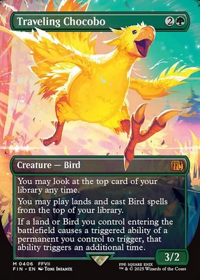 final fantasy mtg bird cards Commander Deck Choco, Seeker of Paradise 100 Magic EDH Moonveil Games 2 Illustrated by David Frasheski All Magic mtg final fantasy gold chocobo