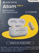 Audien ATOM PRO 2 Wireless Rechargeable OTC Hearing Aids New Sealed