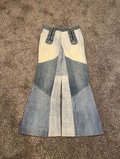 70s Faded Glory Patchwork Bell Bottom Flare Jeans 29x30