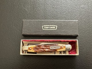 CRAFTSMAN 9553 USA 3 Blade Folding Pocket Knife with Box