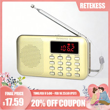 RETEKESS PR11 Portable Pocket FM/AM Radio Rechargeable MP3 Player Speaker Gifts