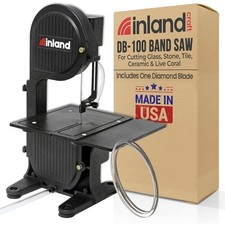 Diamond Band Saw for Stained Glass Cutting Lapidary Slab Saw Rock Coral Stone