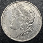 1878 7TF Morgan Silver Dollar $1 Reverse of 79 AU About UNC With Luster