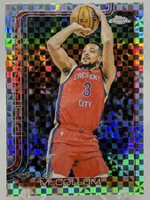 CJ McCollum 2025-26 Topps Chrome #136 X-Fractor Parallel New Orleans Pelicans