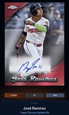 25 Topps Bunt DIGITAL Chrome Chromeography Signature ICONIC Jose Ramirez
