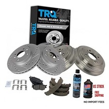 Front & Rear Ceramic Pad Performance Rotor Drums & Brake Shoe Kit Compatible