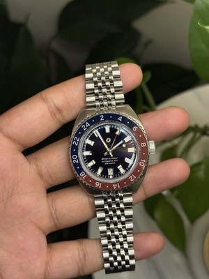 Jack Mason Strat-o-timer GMTAmericana (Pepsi Style  Jack Mason Silver Stainless Steel Watch with Light Blue Dial main image 1