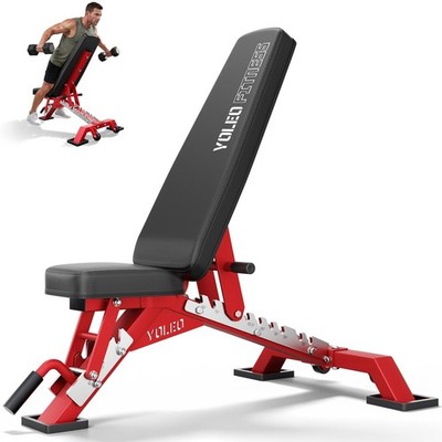 YOLEO Commercial Adjustable Weight Bench, ASTM Certified 2315LB, 8Gauge Steel...