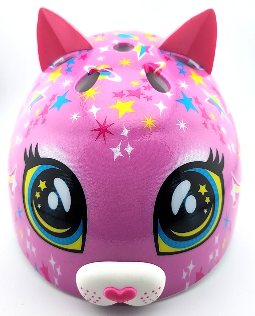 Raskullz Cycling Helmet &ndash; Cute Cat! Pink &ndash; Toddler Girls