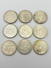 1964 Kennedy Half Dollar 90% Silver 50C Lot Of 9 — photo 2