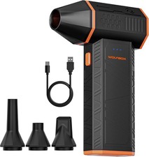 WOLFBOX MegaFlow 50 Compressed Air Duster, 110,000 RPM, 3-Gear Adjustable