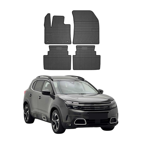 Omac Gummi FußMatten FüR Citroen C5 Aircross 2018-2025 Automatten Schwarz 4X-image