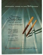 1946 Eversharp Sixty-Four Pen Pencil Set Vintage Print Ad