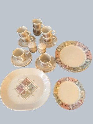 35 Piece Set Corelle Mirage 8 Dinner 8 Salad 8 Coffee Cups 8 Saucers 1 Platter