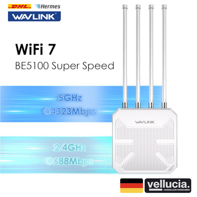 WAVLINK WiFi 7 Outdoor Long Range | Access Point BE5100 Wetterfest IP67 PoE NEU