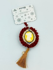 Disney Cameo Princess Christmas Ornament Tassel Rhinestone Beauty And The Beast