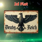 Vintage German Eagle Tin Metal Signs Home Décor Wall Art with Ornate Design, Wat