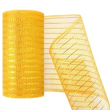 Deco Mesh 5.9 Inch x 30 Feet Decor Mesh Ribbon with Metallic Foil Deco Mesh W...