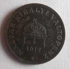 1917 HUNGARY 20 FILLER - Great Coin - FREE SHIP - Bin #176
