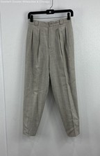 Vintage David N Petites Light Gray Wool Blend High Waisted Pants Women's SZ 8