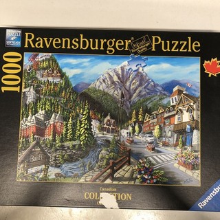 Ravensburger WELCOME TO BANFF Canadian Collection 1000 pc Puzzle COMPLETE