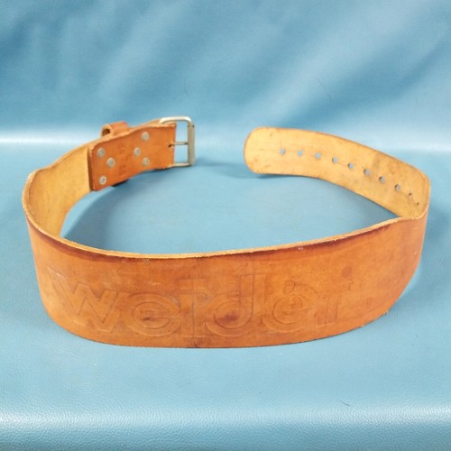 Weider Leather Weightlifting Belt Size Large 34-38