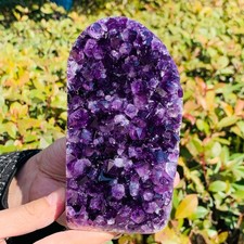 3.28LB Natural Amethyst geode quartz cluster crystal specimen Healing
