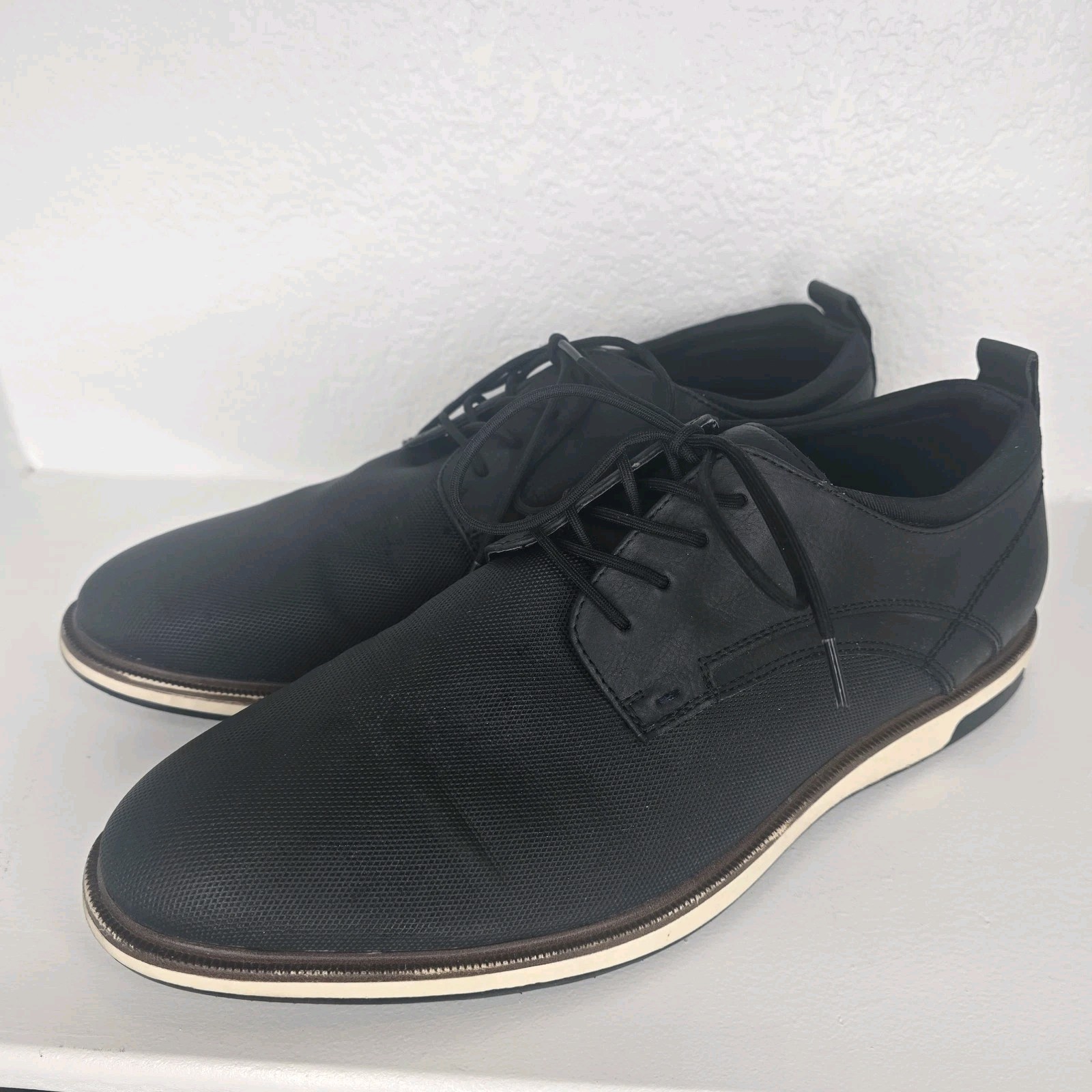 ALDO Karson Men’s 12 M Black Dress Sneakers Oxford Shoes Casual Hybrid 1087527