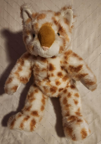 Wacky Bear Factory Cat Leopard Stuffed Animal Toy Spot Orange White Plush! - Picture 1 of 9