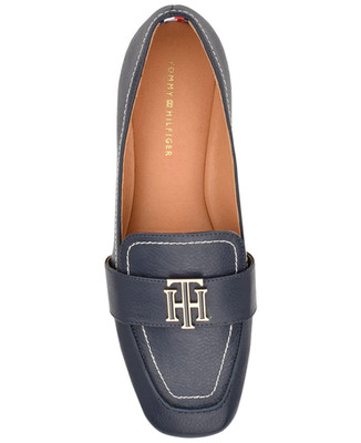 $89 NEW TOMMY HILFIGER 8 M Shoes Loafers Trudiy 2 Monogram Moc Navy Womens