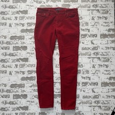 VTG Ralph Lauren Sport Denim Woman  s 8 Straight Leg Red Corduroy Pants Cords