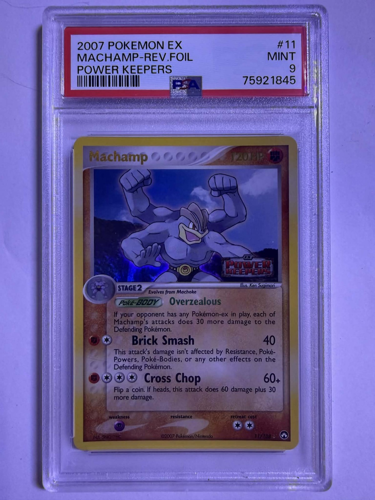 Pokemon Machamp EX Power Keepers Reverse Holo Rare #11 PSA 9 Mint