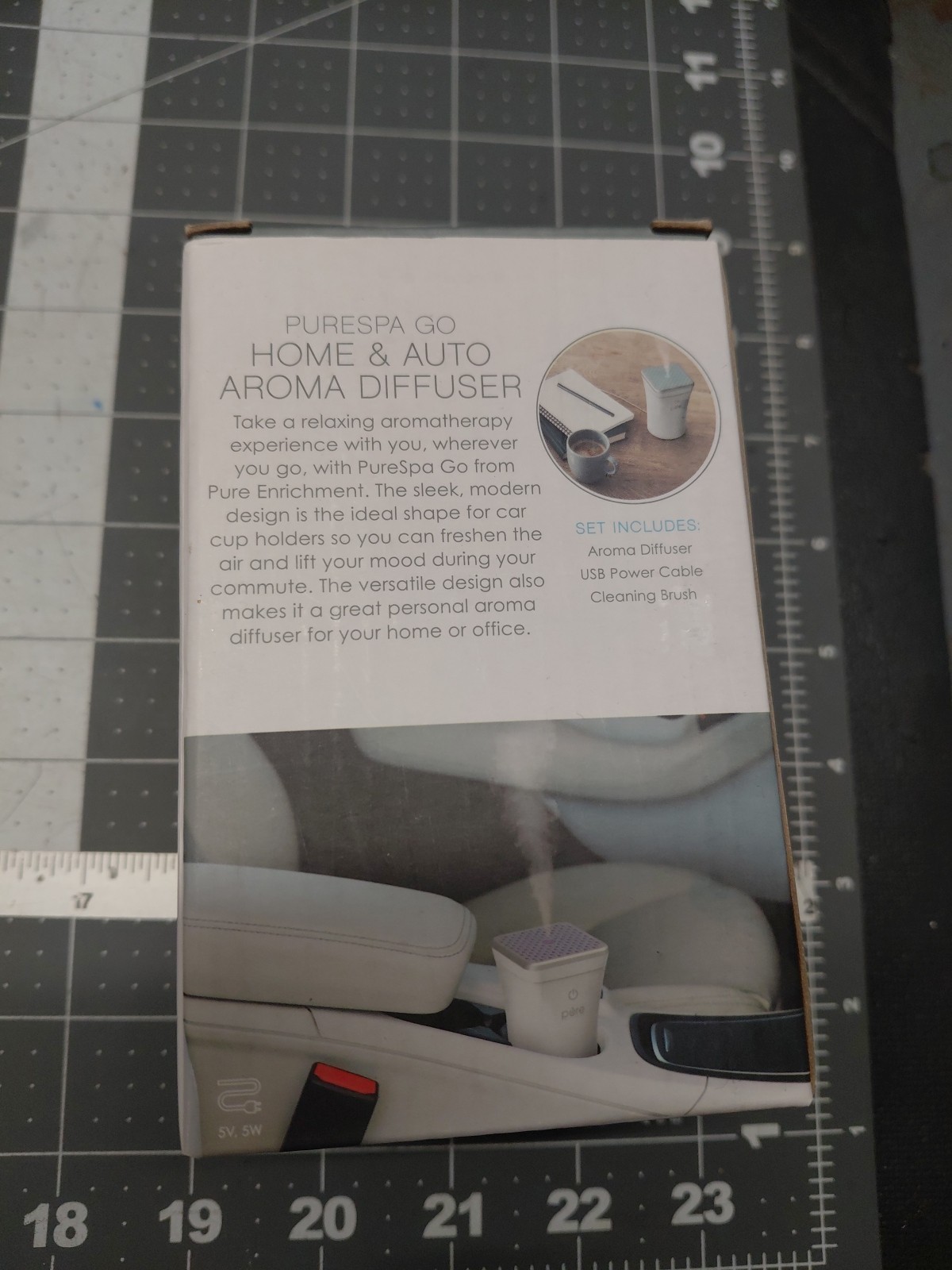Go Home and Auto Aroma Diffuser - Pure Enrichment: Portable USB-Powered, Stress