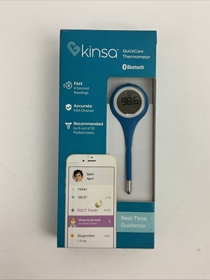 Kinsa Bluetooth Quick Care Individual Profiles Track & Share Thermometer