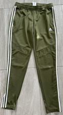 Adidas ClimaCool Women  s Track Pants Medium Olive Green Stripes Pulls Flaws