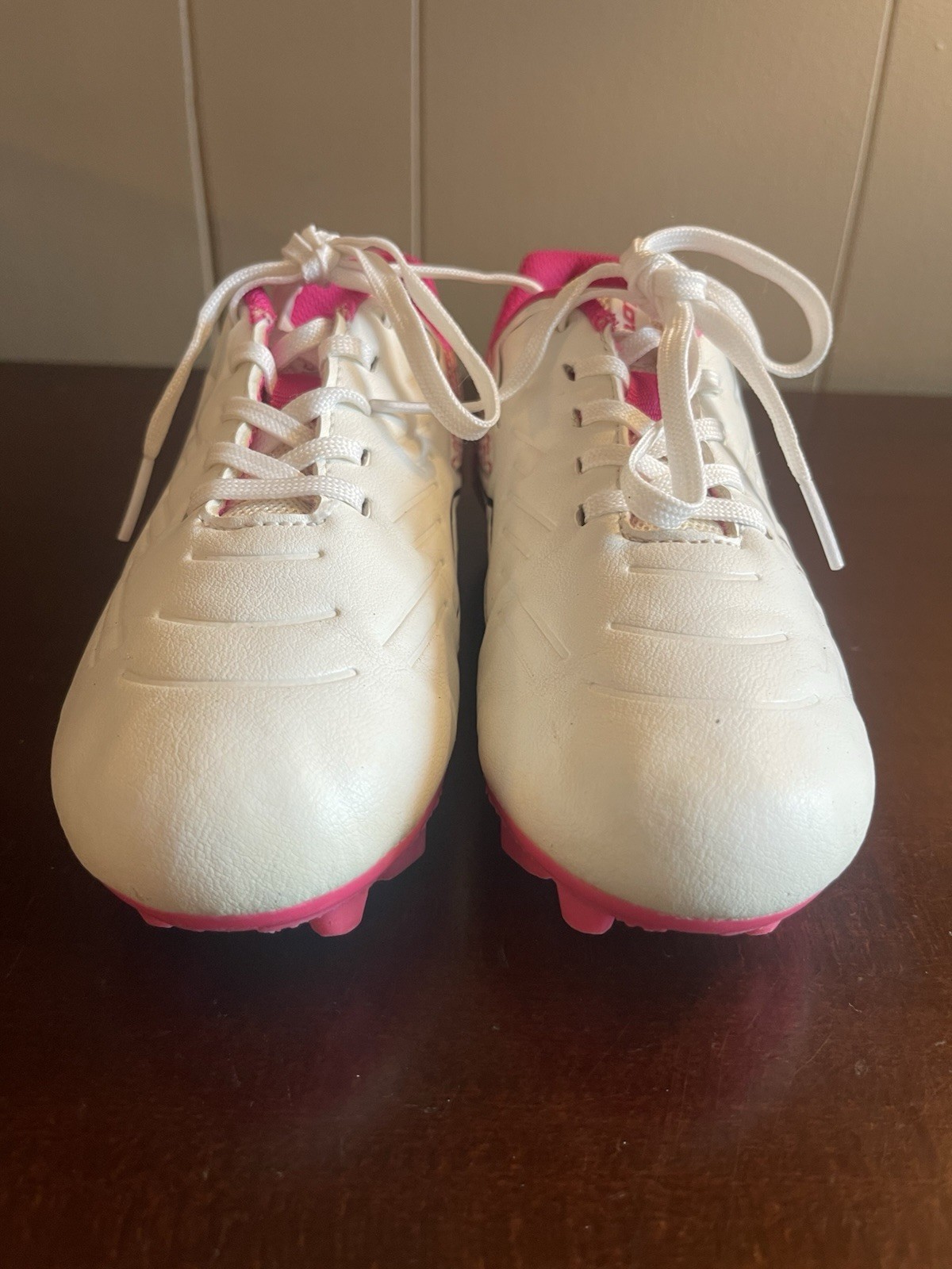 Lotto tacchetti calcio bambini ragazze Roma 700 US 13K rosa bianco